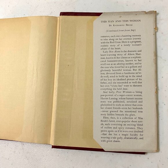 This Man and This Woman Hardcover Katharine Brush Vintage Book Compilation - Picture 9 of 11